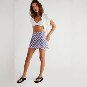 FREE PEOPLE
Printed Elodie Denim Mini skirt Sz : 10